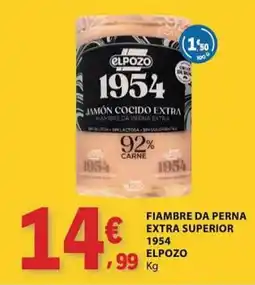 E.Leclerc fiambre da perna extra superior 1954 elpozo promoção