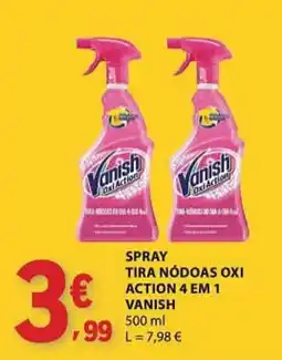 E.Leclerc spray tira nódoas oxi action 4 em 1 vanish promoção