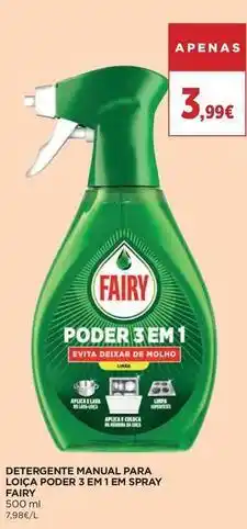 El Corte Inglés Fairy - detergente manual para loica poder 3 em 1 spray promoção