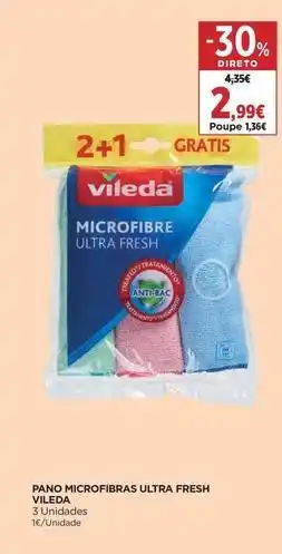El Corte Inglés Vileda - pano microfibras ultra fresh promoção