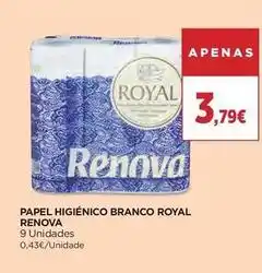 El Corte Inglés Renova - papel higiénico branco royal promoção
