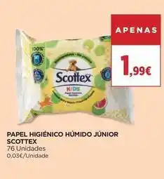 El Corte Inglés Scottex - papel higienico humido junior promoção
