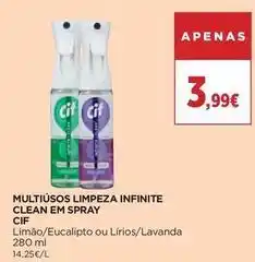 El Corte Inglés Cif -multiusos limpieza infinite clean em spray promoção