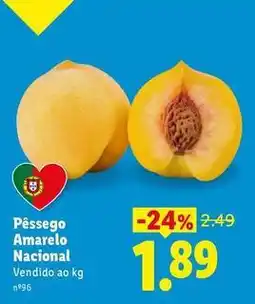Lidl Nacional - pêssego amarelo promoção