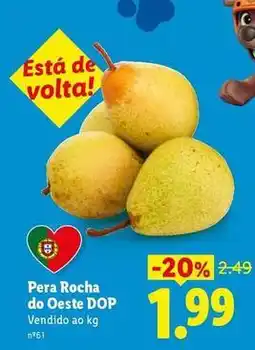 Lidl Pera rocha do oeste dop promoção