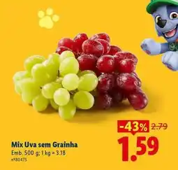 Lidl Mix - uva sem grainha promoção