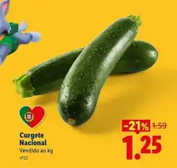 Lidl Nacional - curgete promoção