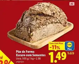 Lidl Forma+ - pão de forma escuro com sementes promoção