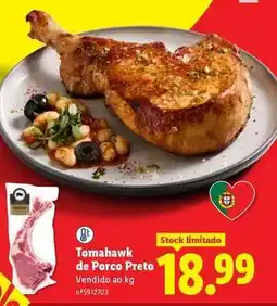 Lidl Tomahawk de porco preto promoção