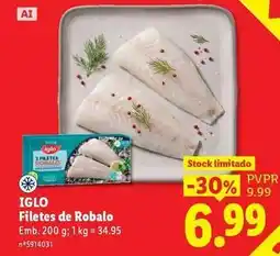 Lidl Iglo - filetes de robalo promoção