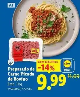 Lidl Picada - preparado de carne de bovino promoção