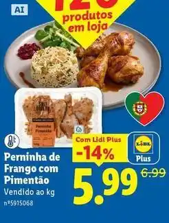 Lidl com - perninha de frango com pimentao promoção