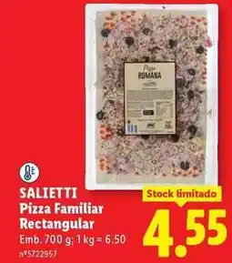 Lidl Pizza familiar rectangular promoção
