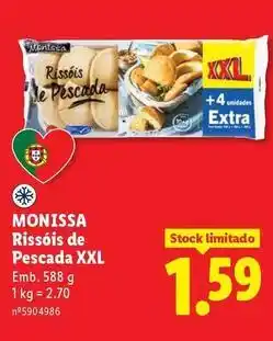 Lidl Monissa - rissóis de pescada xxl promoção