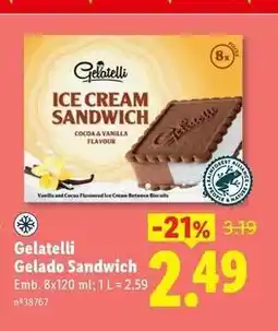 Lidl Gelatelli promoção
