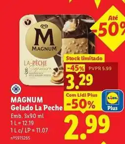Lidl Magnum - gelado la peche promoção