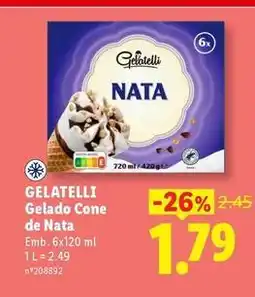 Lidl Gelatelli - gelato cone de nata promoção