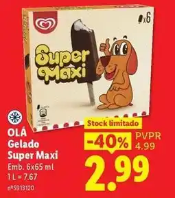 Lidl Gelado super maxi promoção