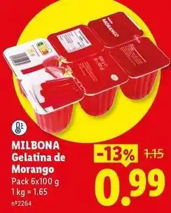 Lidl Milbona - gelatina de morango promoção