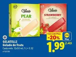 Lidl Gelatelli - gelado de fruta promoção