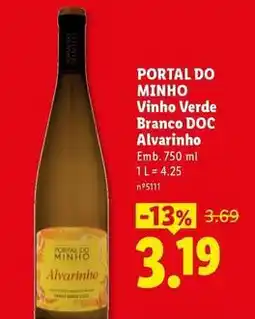 Lidl Alvarinho - vinho verde branco doc alvarinho promoção