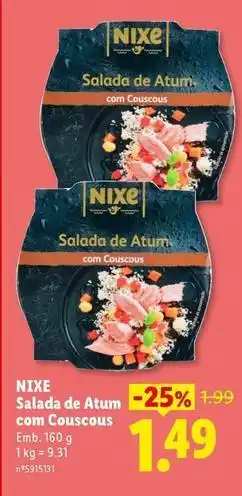Lidl com - salada de atum com couscous promoção