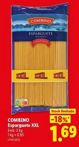 Lidl Combino - esparguete xxl promoção