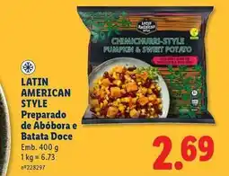 Lidl Latin american style preparado de abóbora e batata doce promoção