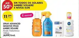 Pingo Doce Ambre solaire - spray advanced sensitive fps50 promoção