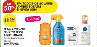 Pingo Doce Ambre solaire - spray advanced sensitive fps50 promoção
