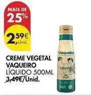 Pingo Doce Vaqueiro - creme vegetal promoção