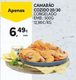 Continente Bom dia Camarão cozido 20/30 promoção