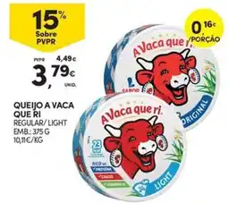 Continente Bom dia Queijo a vaca que ri regular/light promoção