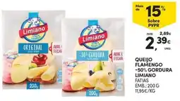 Continente Bom dia Queijo flamengo -50% gordura limiano fatias promoção