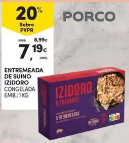 Continente Bom dia Entremeada de suíno izidoro congelada promoção