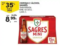 Continente Bom dia Cerveja c/ álcool sagres mini promoção