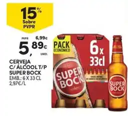 Continente Bom dia Cerveja C/ Álcool T/P Super Bock promoção