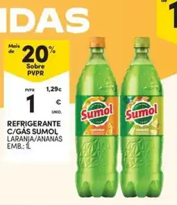 Continente Bom dia refrigerante c/gás sumol laranja/ananas promoção