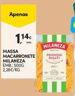 Continente Bom dia Massa macarronete milaneza promoção