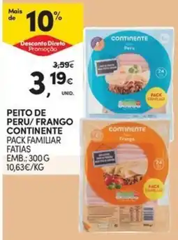 Continente Bom dia Peito de peru/frango continente pack familiar promoção