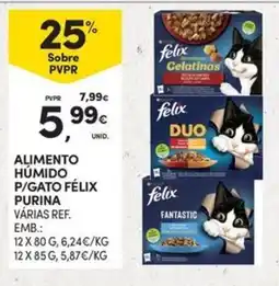 Continente Bom dia alimento húmido p/gato félix purina promoção
