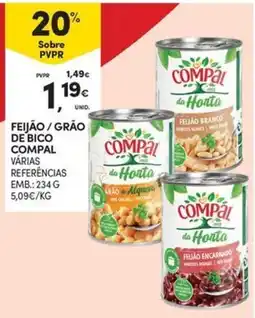 Continente Bom dia Feijão / grão compal promoção