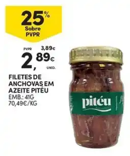 Continente Bom dia Filetes de anchovas em azeite pitéu promoção