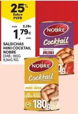 Continente Bom dia salsichas mini cocktail nobre promoção