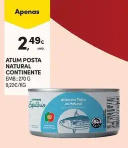 Continente Bom dia Atum em posta ao natural promoção