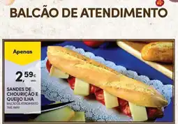 Continente Bom dia Sandes de chourição e queijo ilha promoção