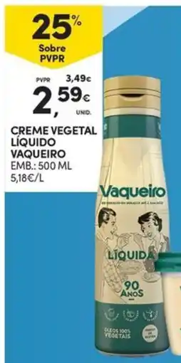 Continente Bom dia Creme vegetal líquido vaqueiro promoção