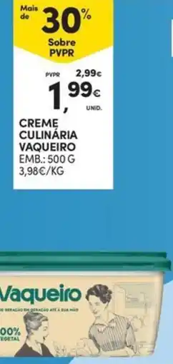 Continente Bom dia Creme culinária vaqueiro promoção