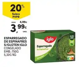 Continente Bom dia esparregado de espinafres s/glúten iglo promoção