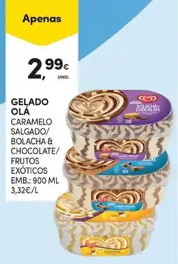 Continente Bom dia gelado olá caramelo salgado/ bolacha & chocolate/ frutos exóticos promoção